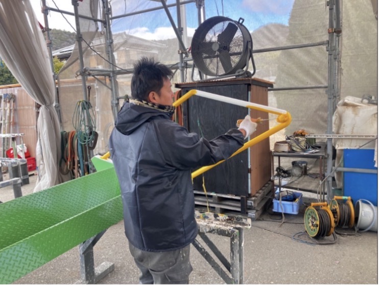 姫路市で塗装中塗り・藤原ペイント