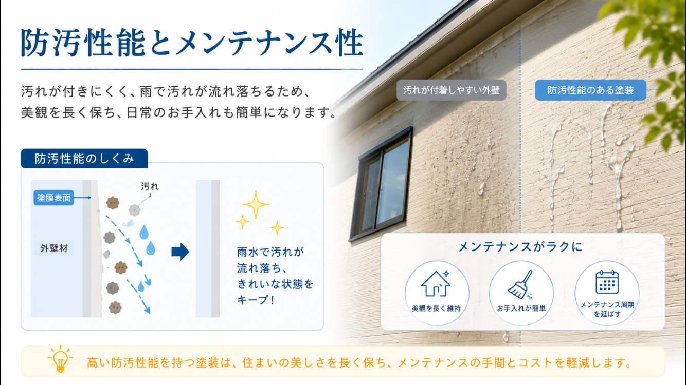 防汚性能とメンテナンス性
