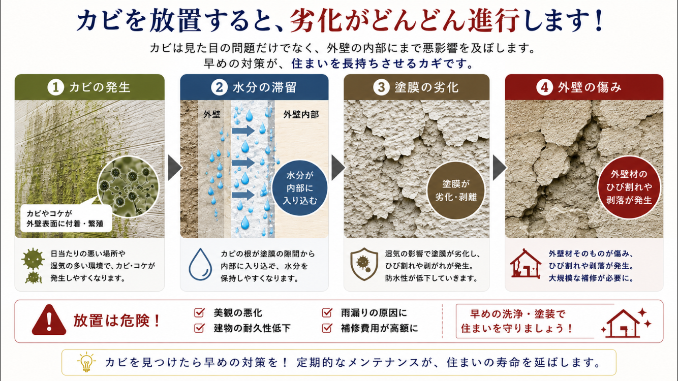 カビ対策の塗装メンテナンス