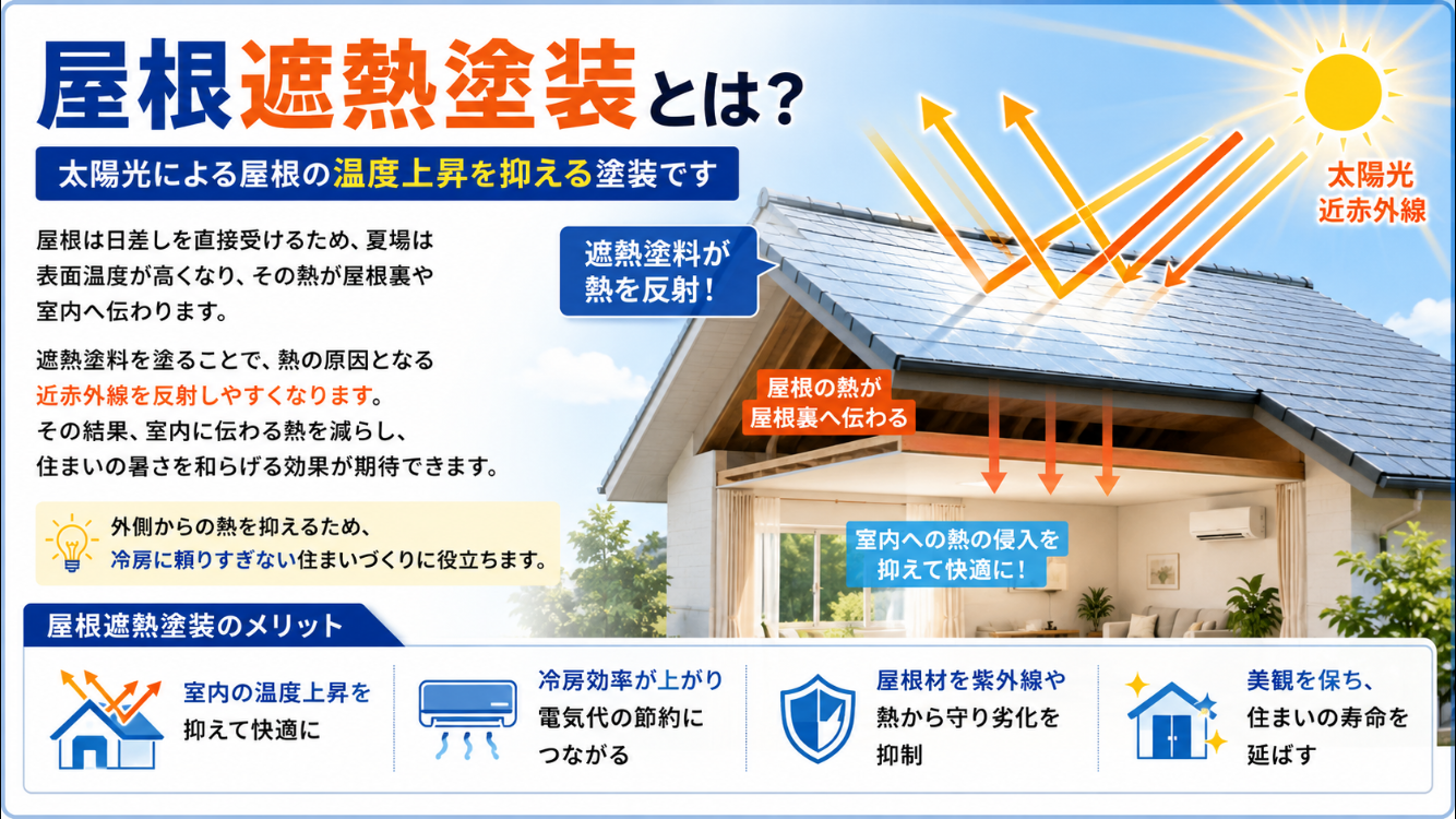 屋根遮熱塗装とは 夏の暑さ対策｜藤原ペイント