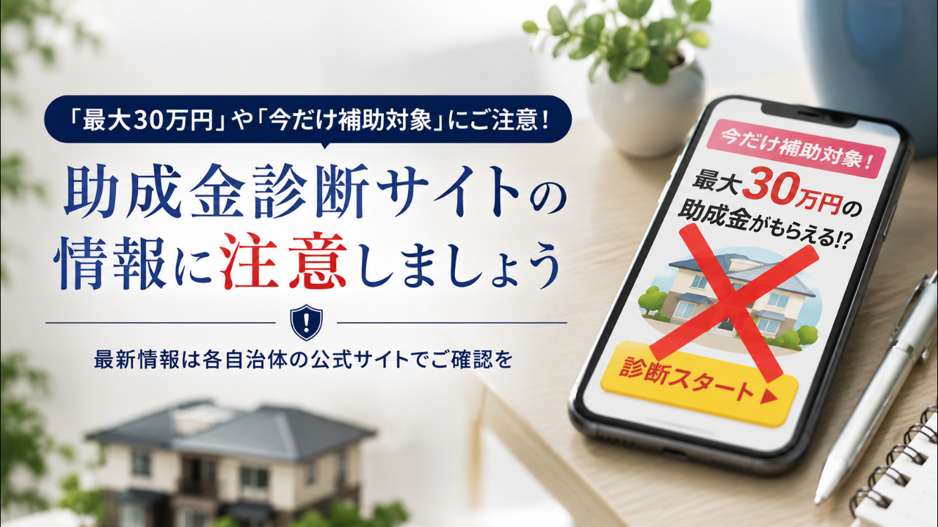 外壁塗装の助成金診断サイトに注意|藤原ペイント