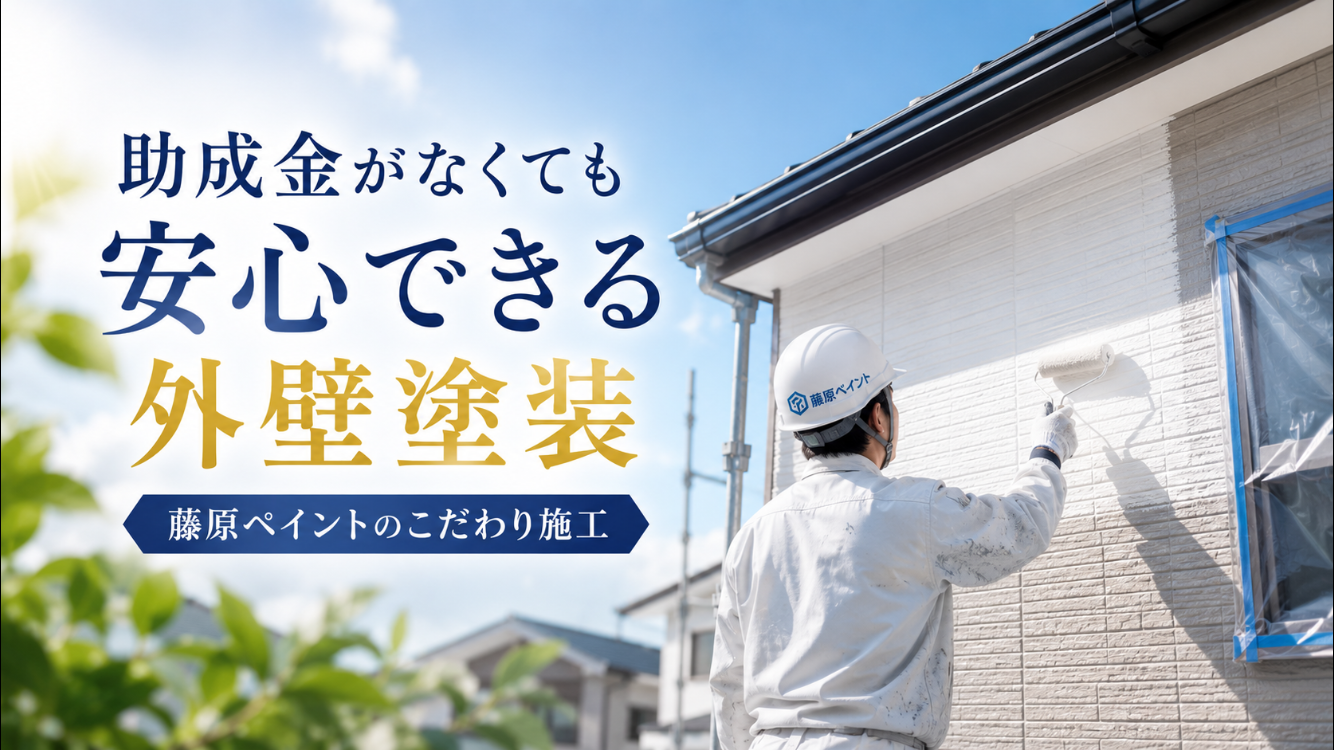 助成金がなくても安心の外壁塗装|藤原ペイント