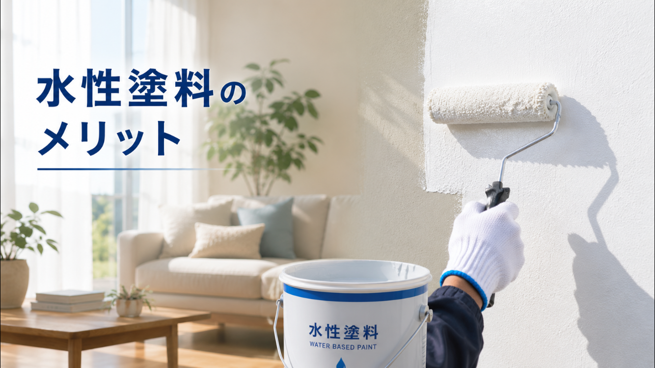 水性塗料の特徴を解説する画像